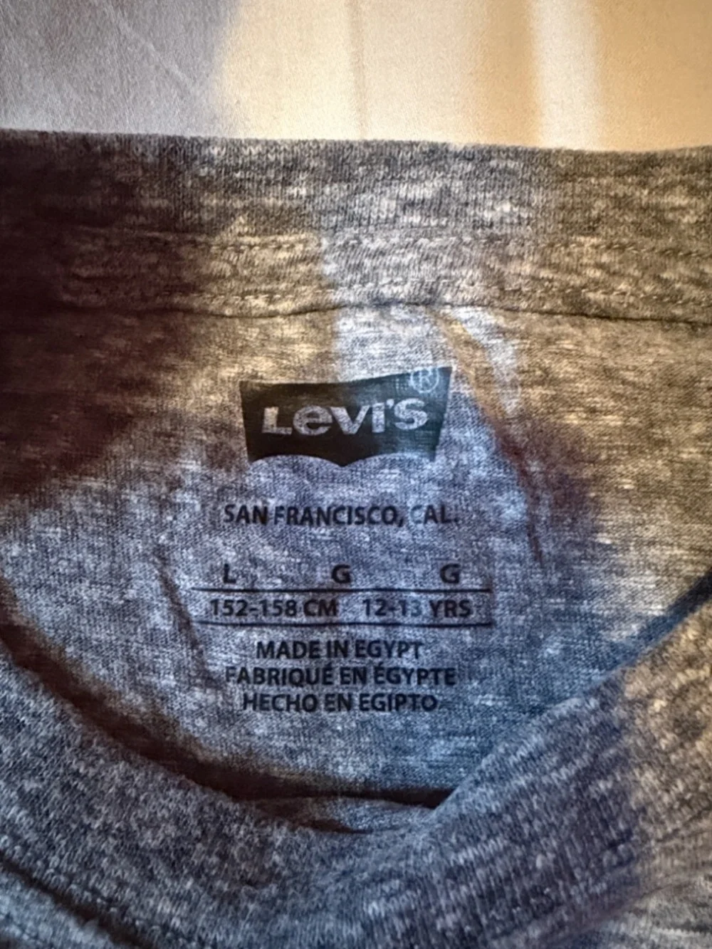 Levis Logo Heather Grey Long-Sleeve Tee‎